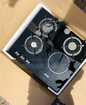 Available Black Midea 3 Gas 1 Electric 60cm Hobs