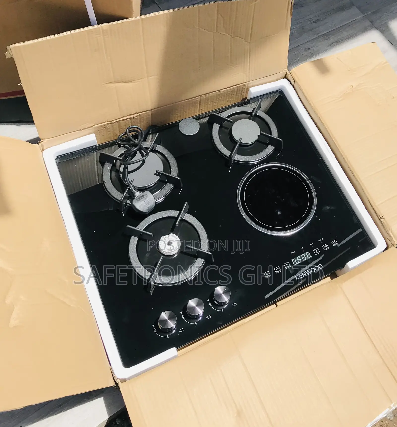 Affordable Black 3 Gas 1 Electric Midea 60cm