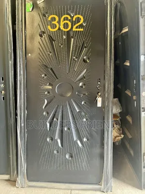 New Black Standard Security Door+All Accessories Set