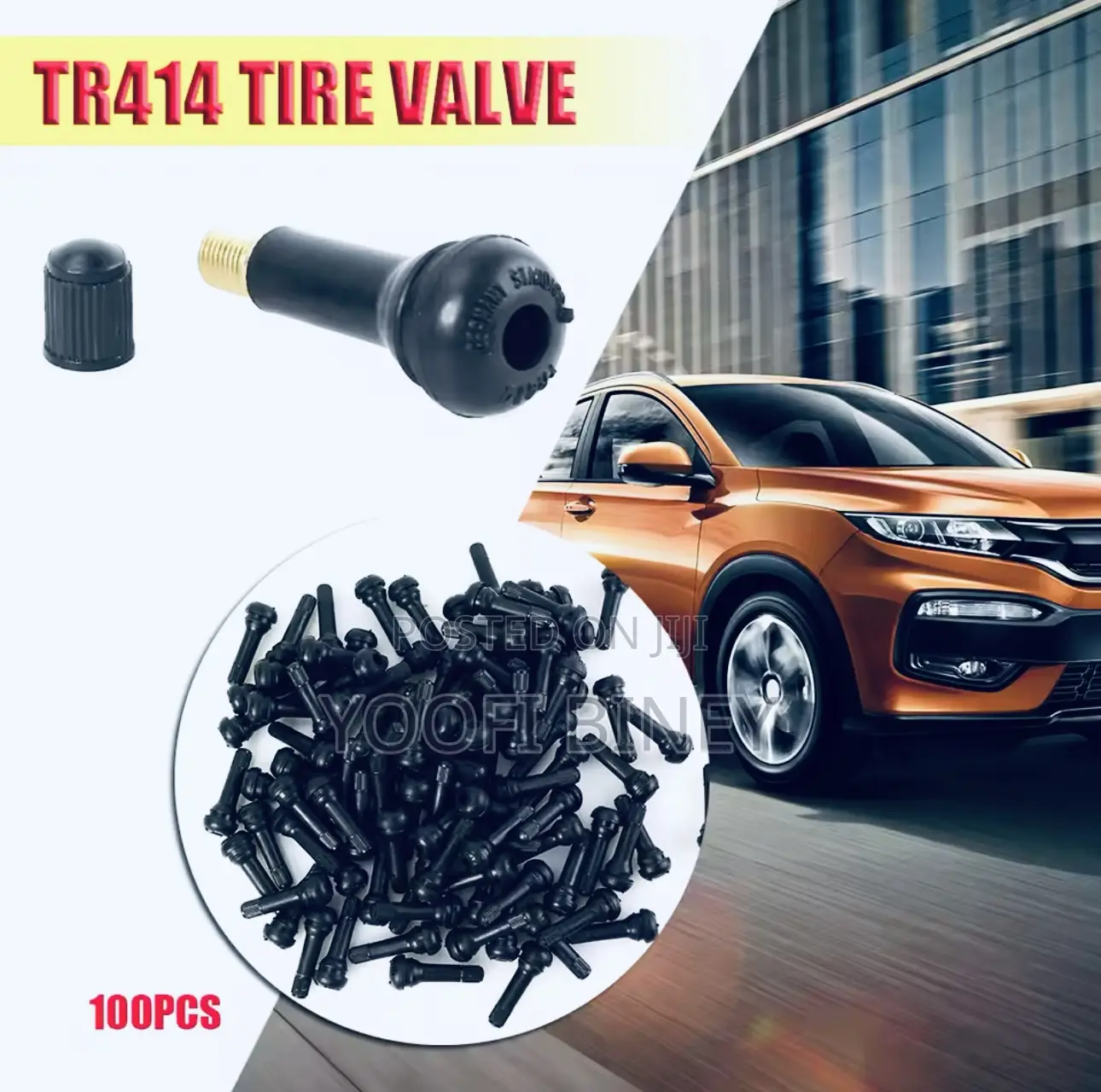 Tr414 Rubber Tire Valve Stem – Bulk Pack, Universal Fit--15% Off