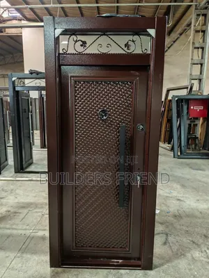 Fanlight Turkish Heavy Single Security Door+Glass Top Set