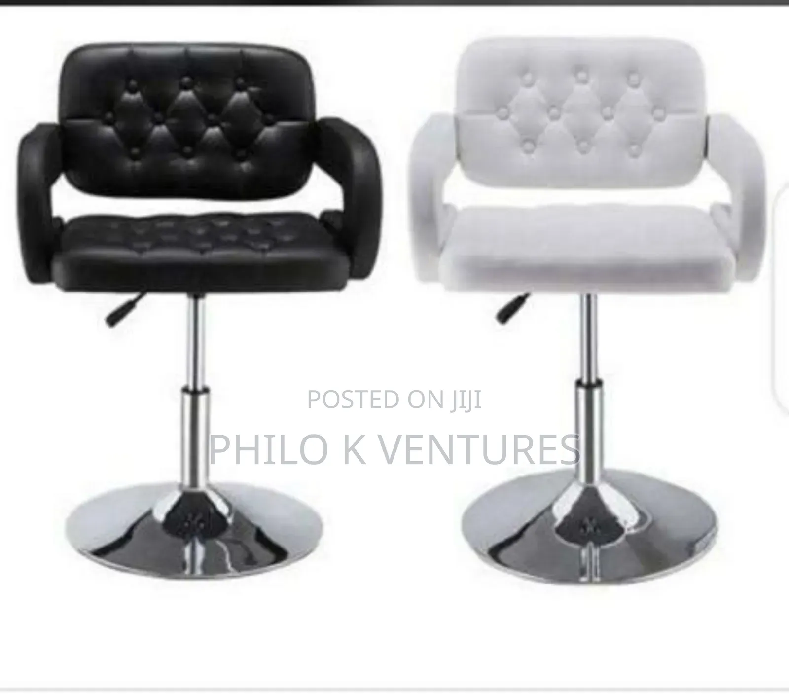 White and Black Bar Chairs