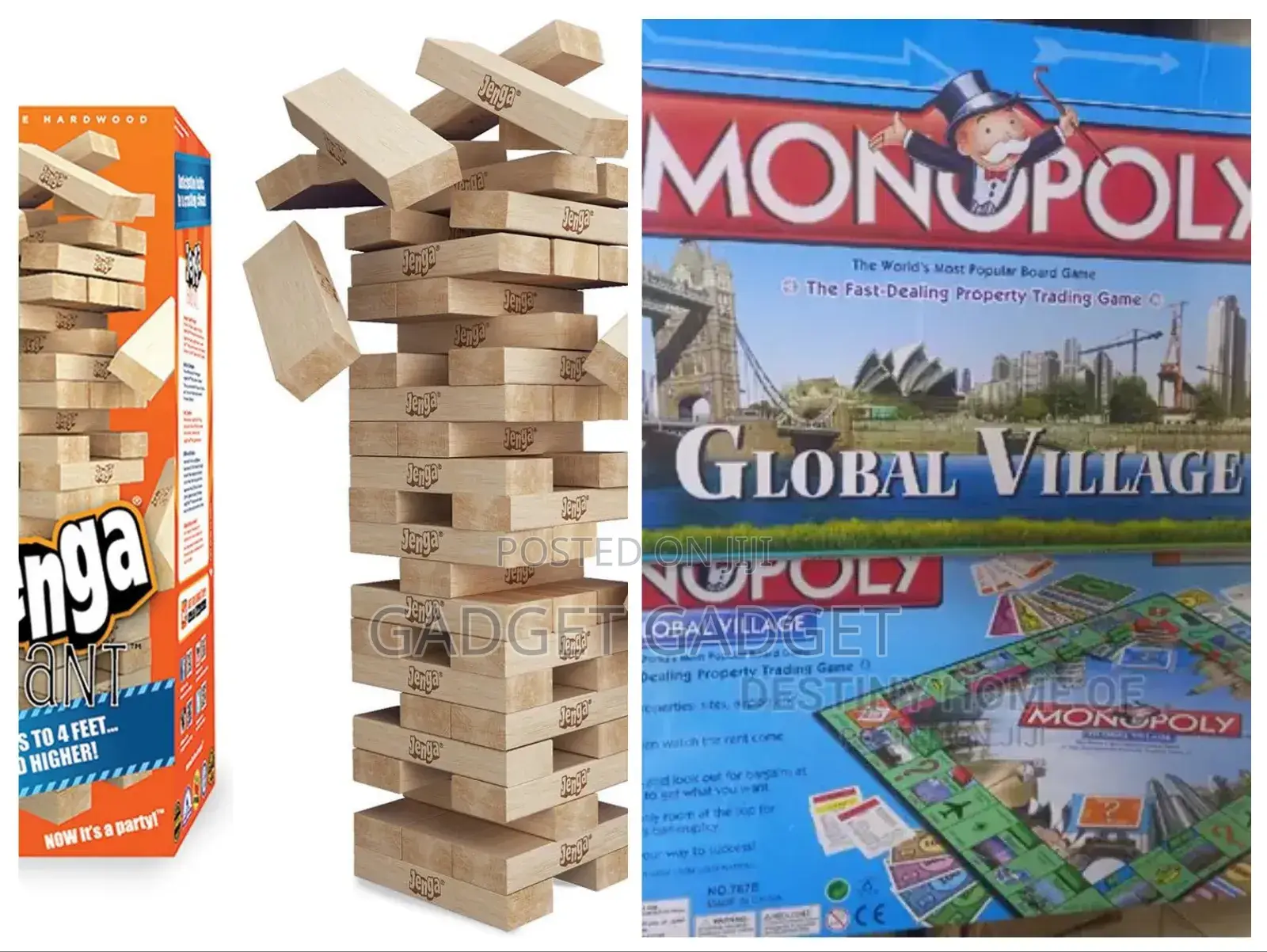 Jenga and Monopoly