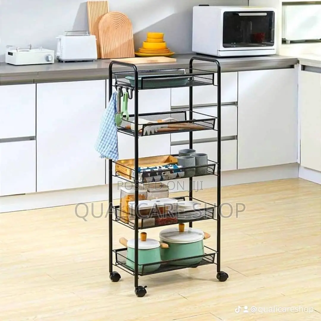 5 Tier Metal Rack 5 Layer Storage Cart