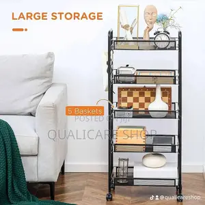 5 Tier Metal Rack 5 Layer Storage Cart