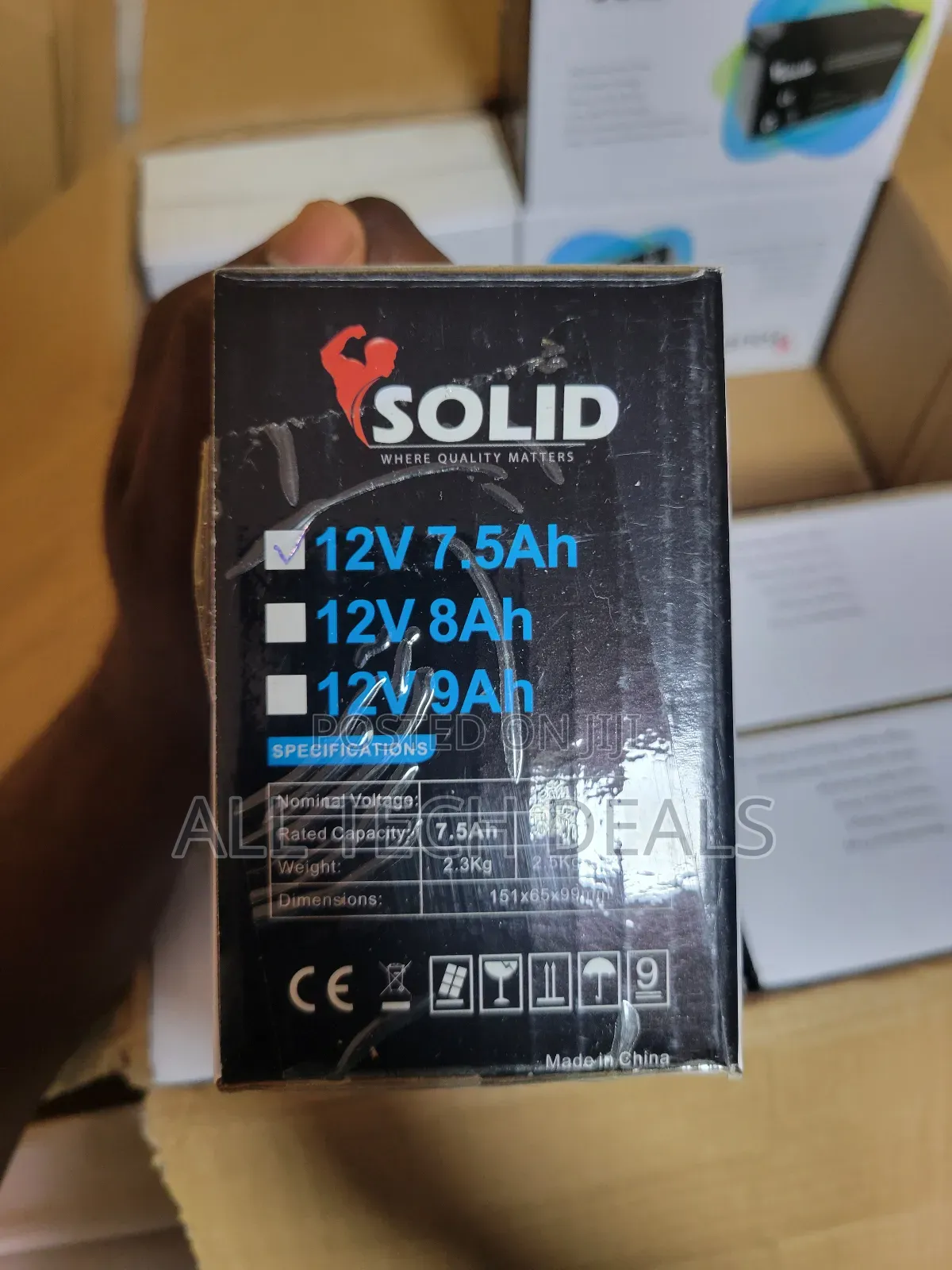 Solid 12V 7.5ah