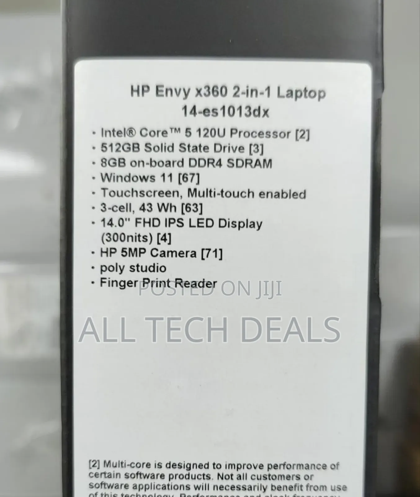 New Laptop HP Envy 14 8GB Intel Core Ultra 5 SSD 512GB