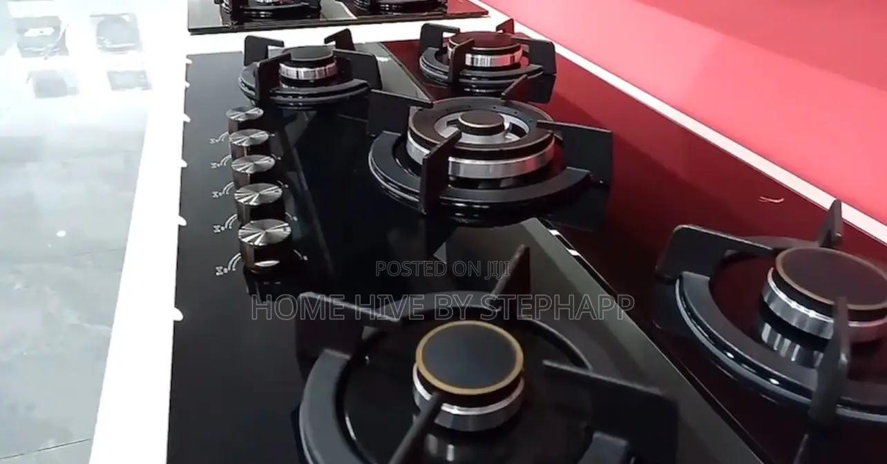 Premium In-built Fireproof 5burner 90cm Glass Gas Hob
