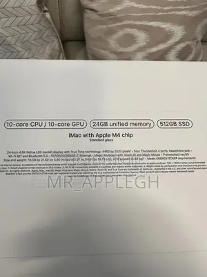 New Desktop Computer Apple iMac M4 24GB SSD 512GB