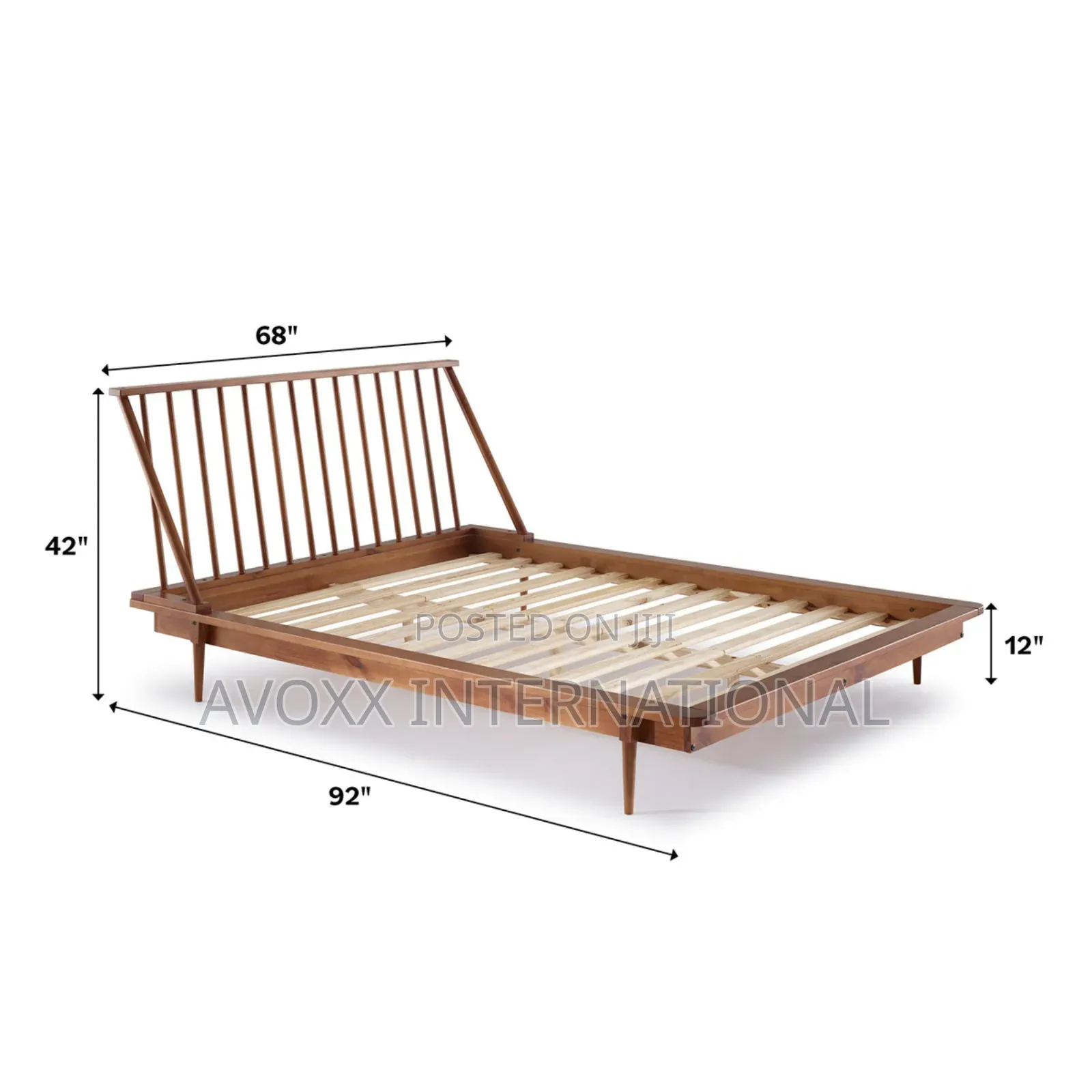 Walker Edison BQSPINCA Modern Wood Queen Spindle Bed