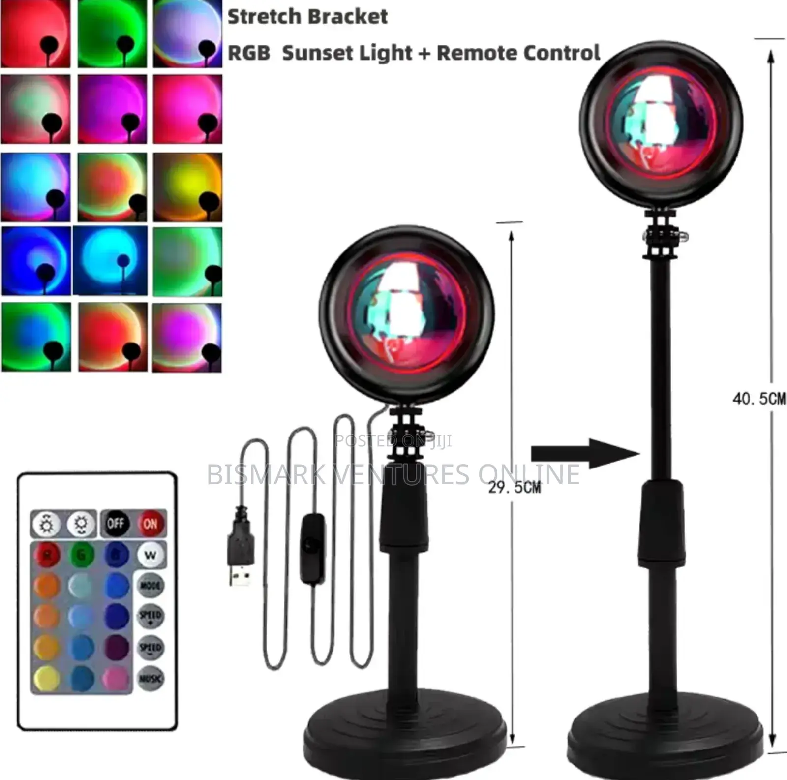 16 Colors Sunset Projection Lamp, Rainbow Night Light