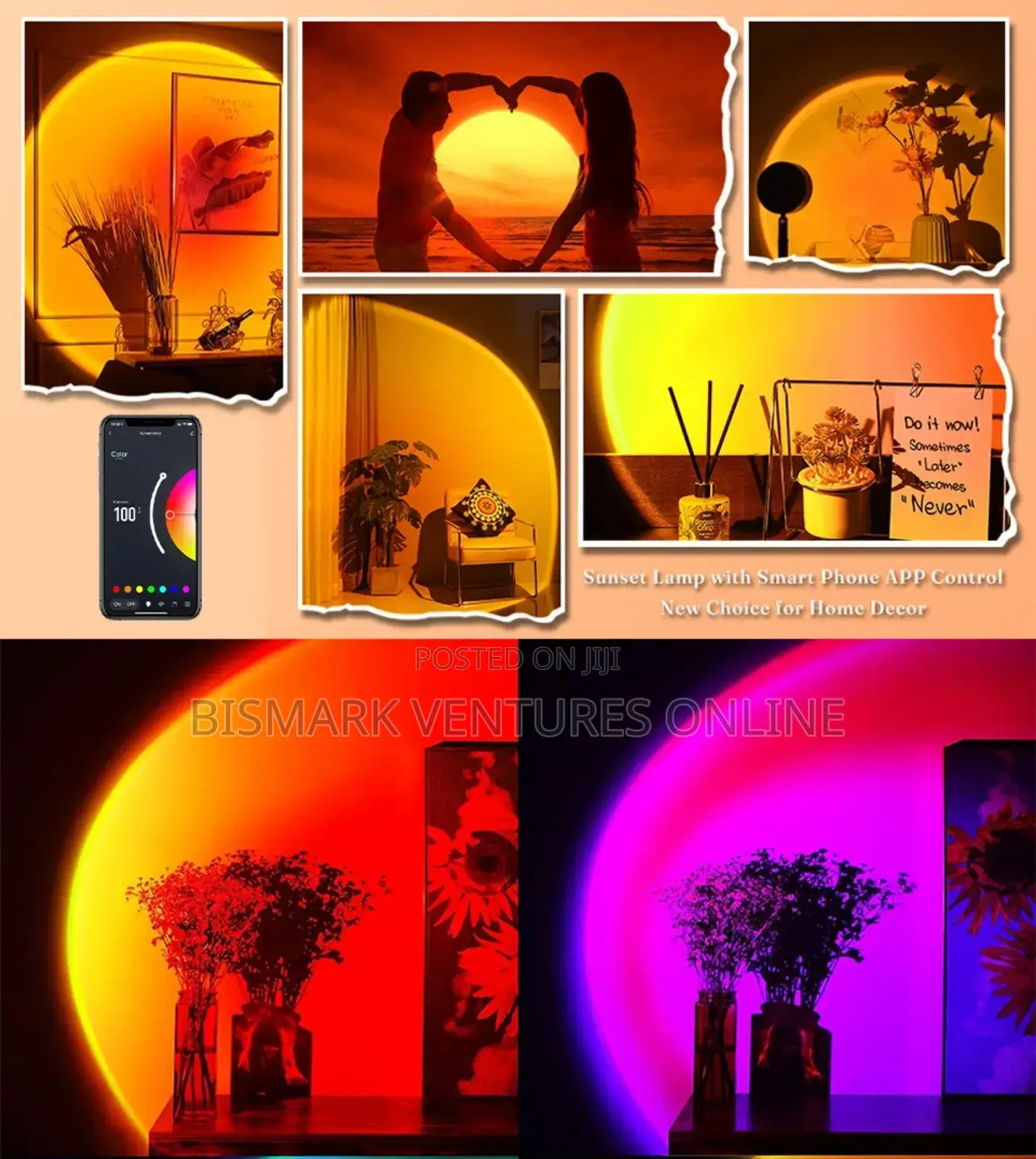 16 Colors Sunset Projection Lamp, Rainbow Night Light
