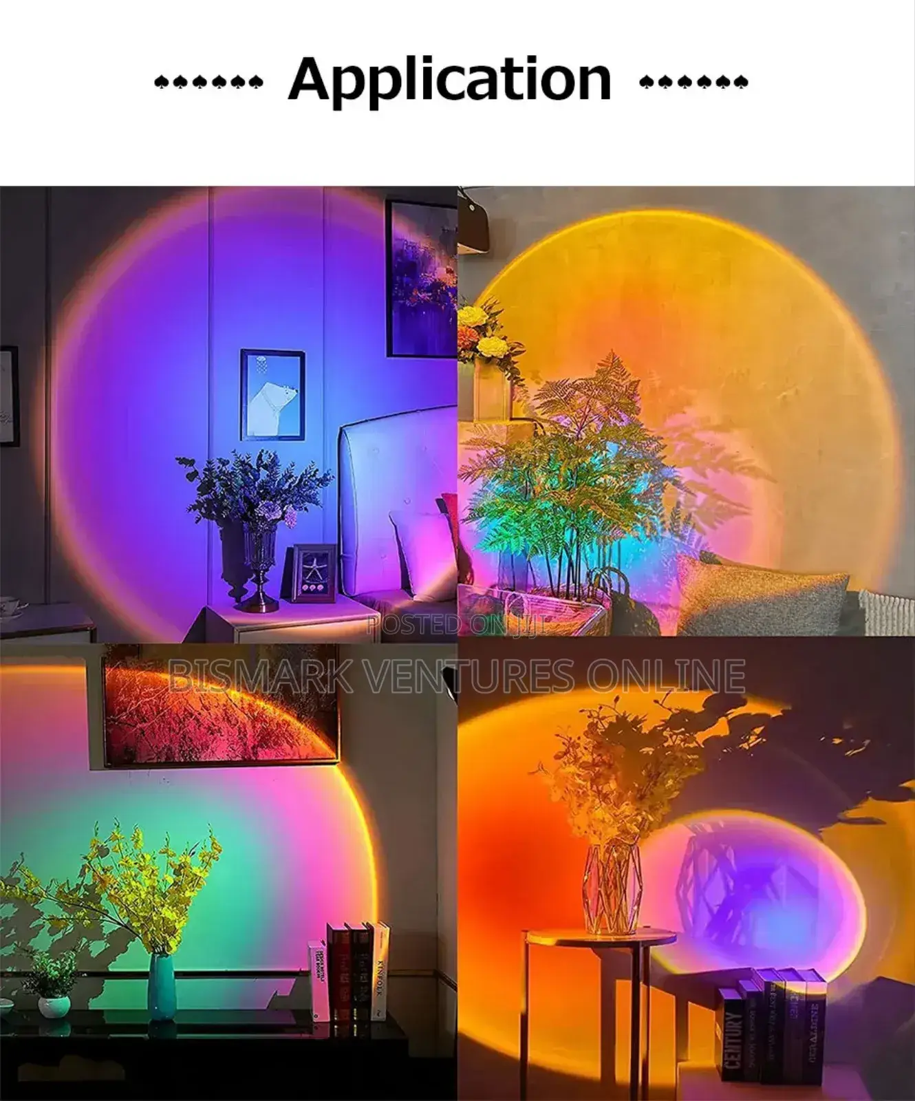 16 Colors Sunset Projection Lamp, Rainbow Night Light