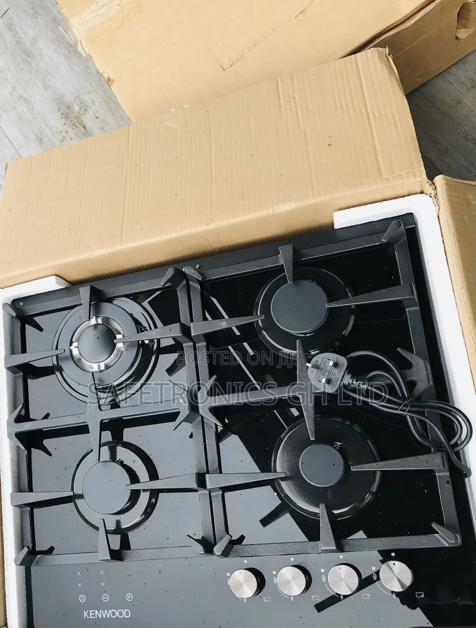 Energy Saving Kenwood 4 Gas Hobs 60cm Cooker Black
