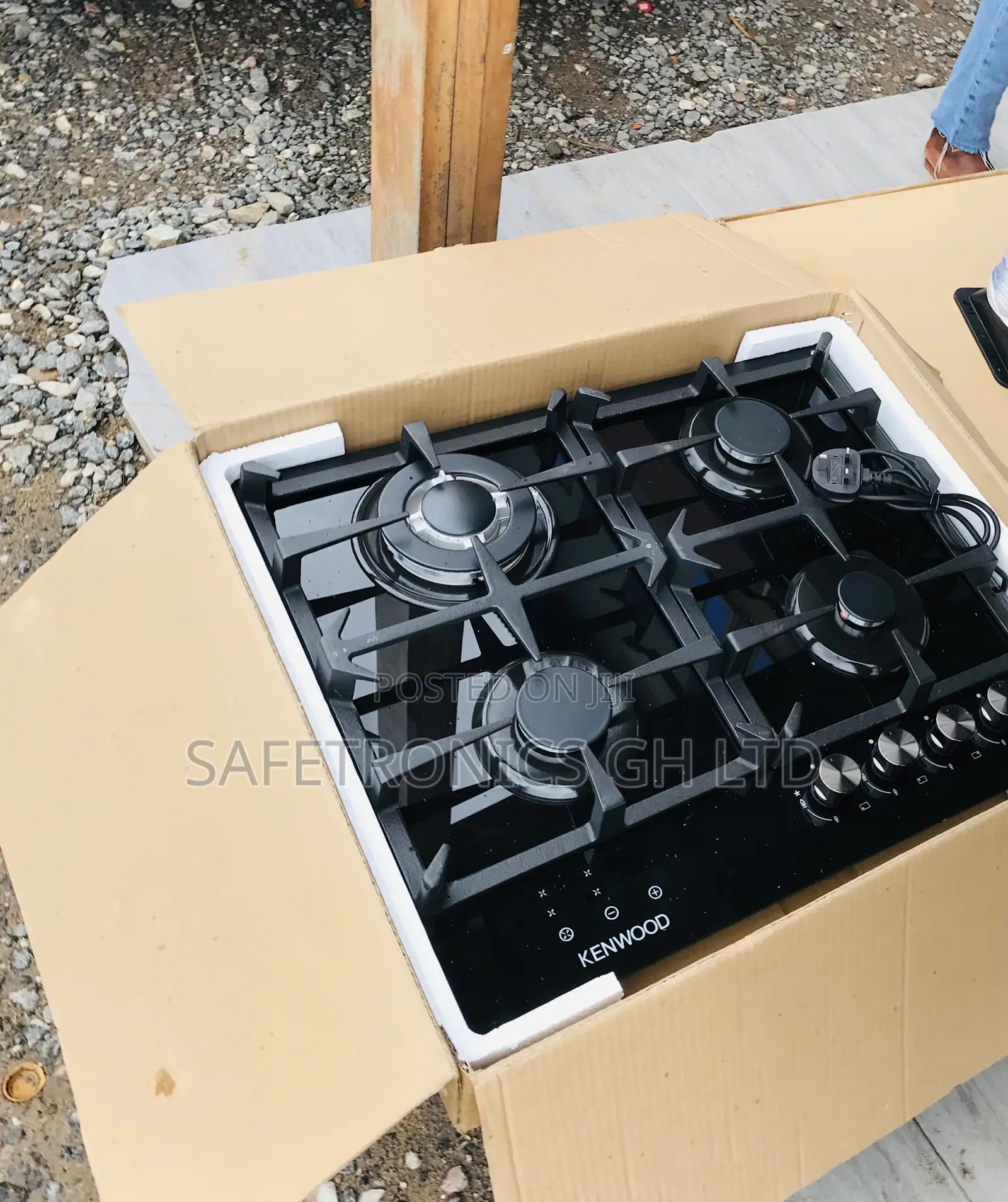 Super New 60cm 4 Gas Cooker Hobs Black Kenwood