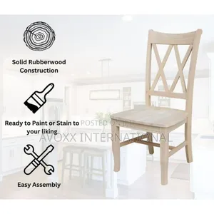 Lynn Solid Wood Double X-Back Stools (Set of 2