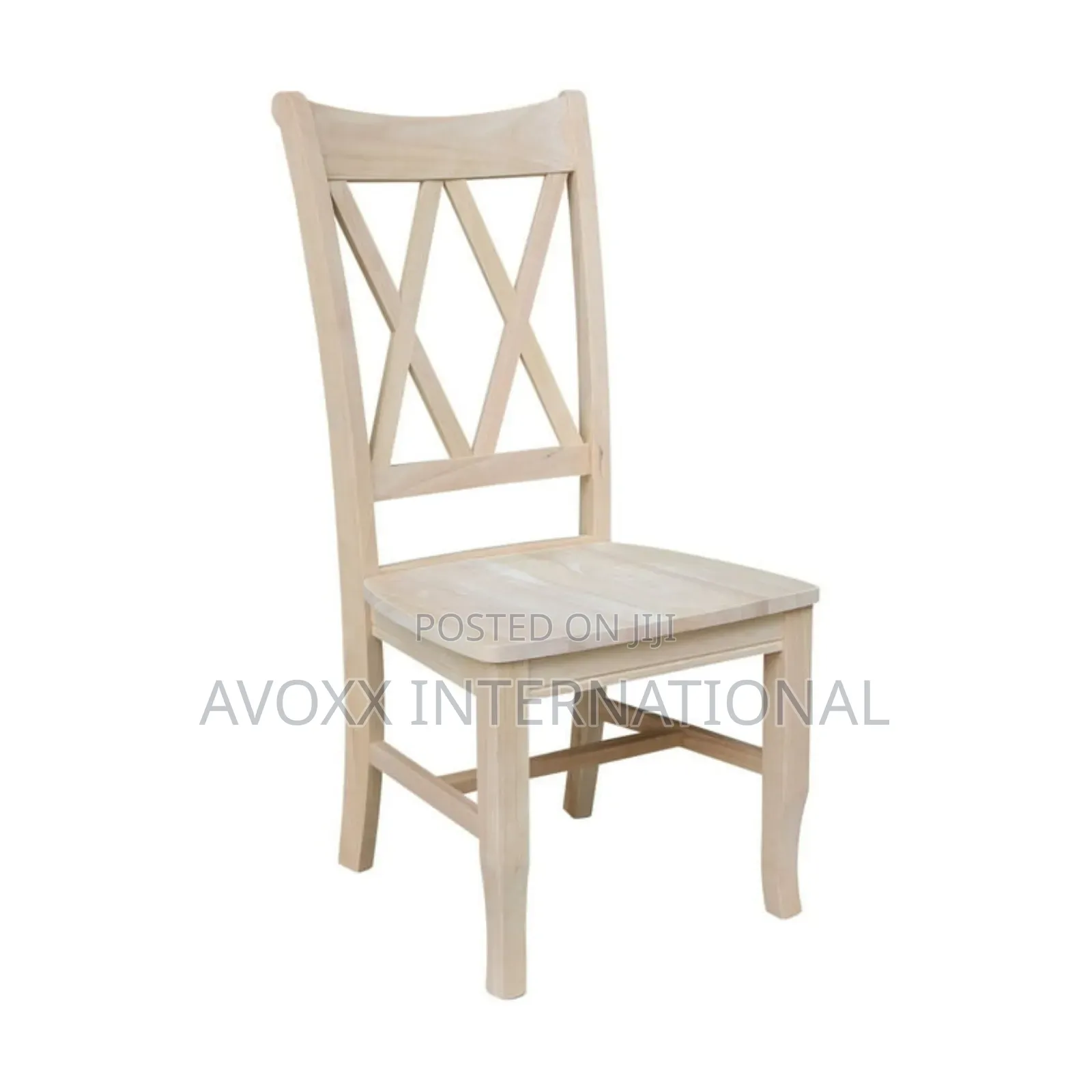Lynn Solid Wood Double X-Back Stools (Set of 2