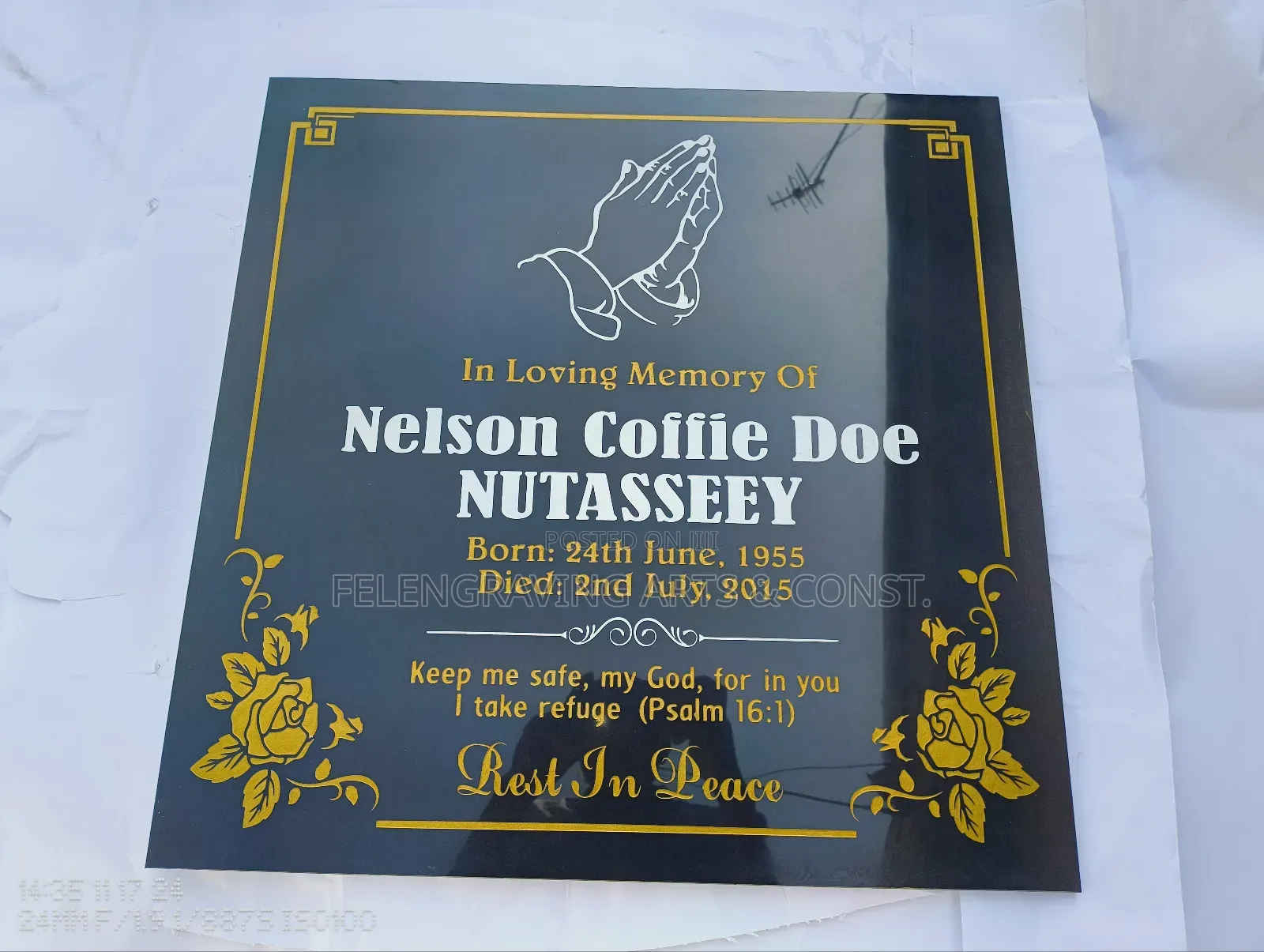 Granite, Marble and Tile Plaque