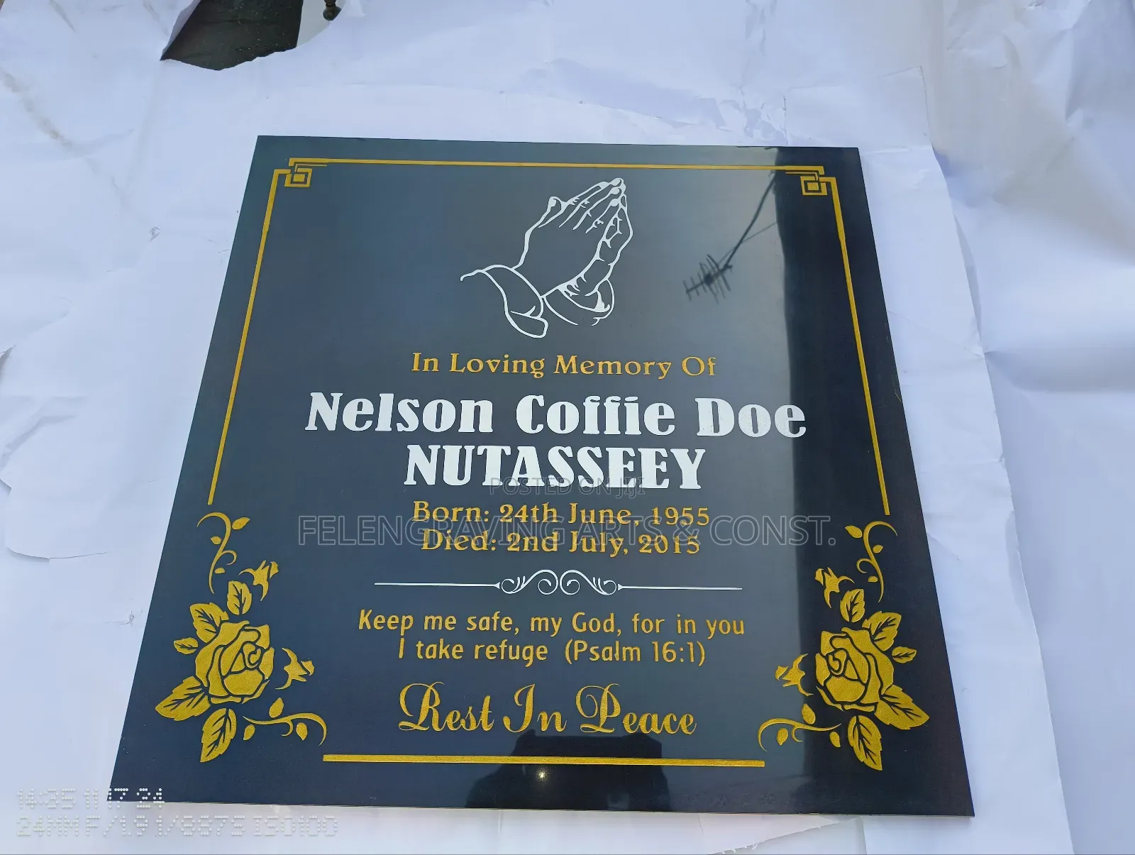 Granite, Marble and Tile Plaque