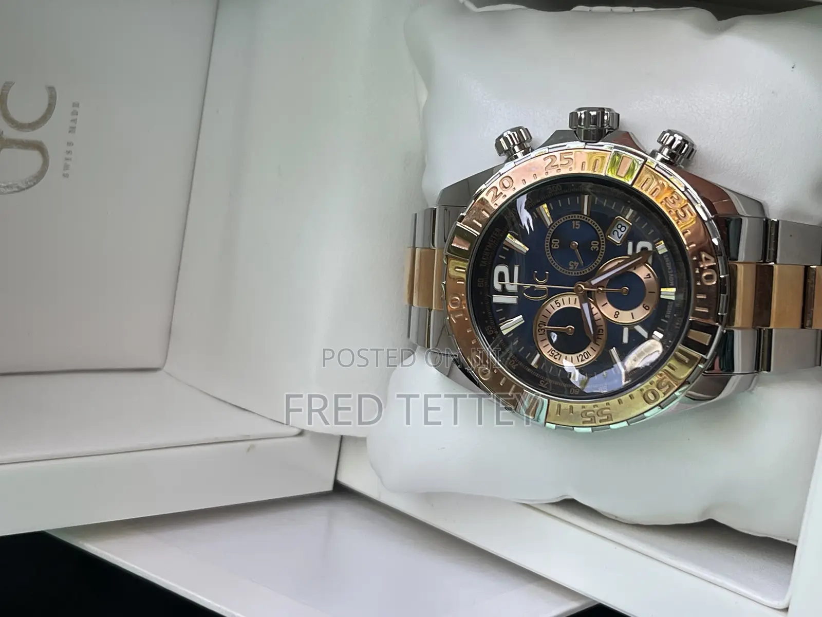 Guess Collection Swiss Men Dual Tone Watch