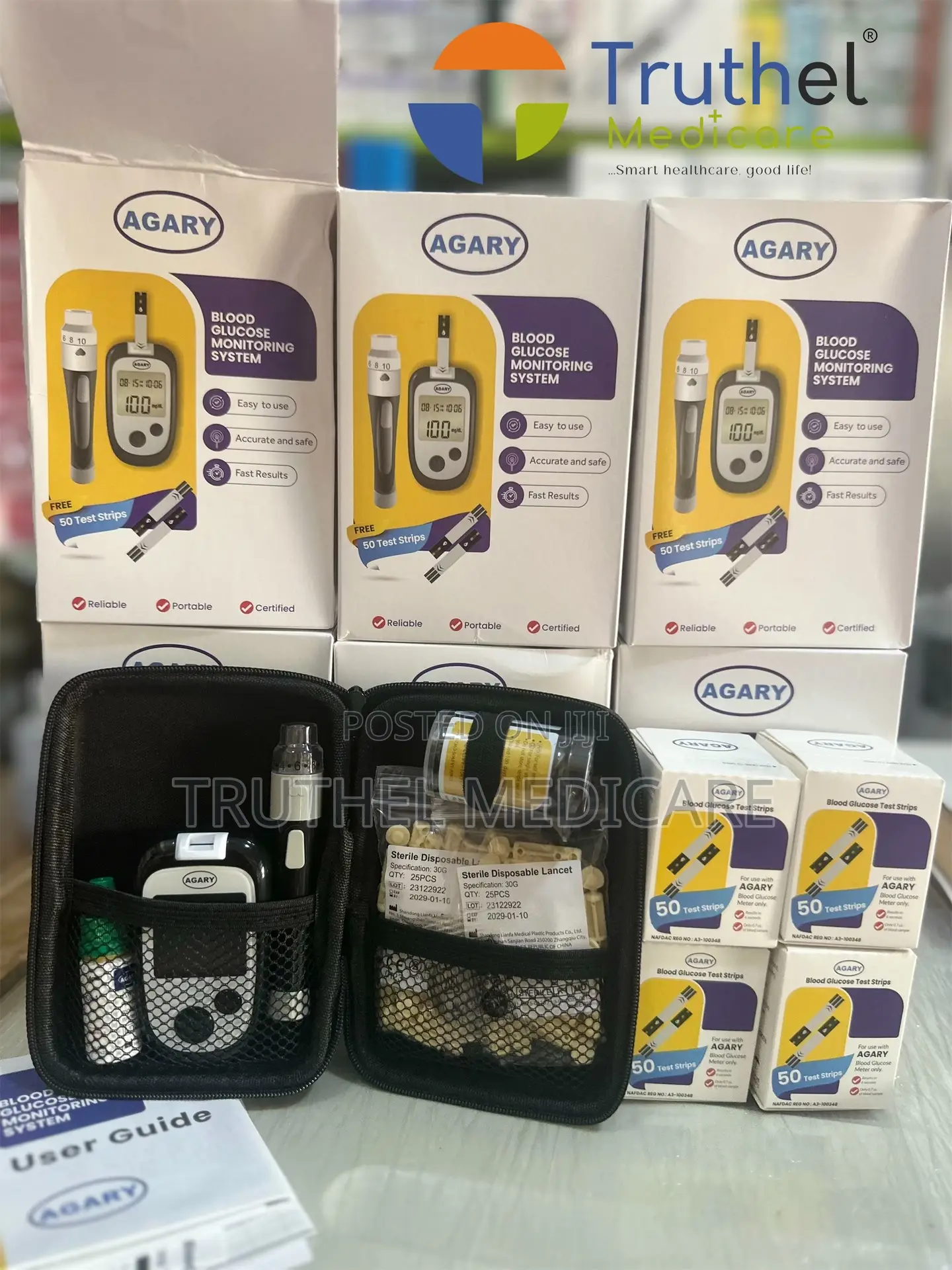 Agary Blood Glucose Monitor (100 Free Strips)
