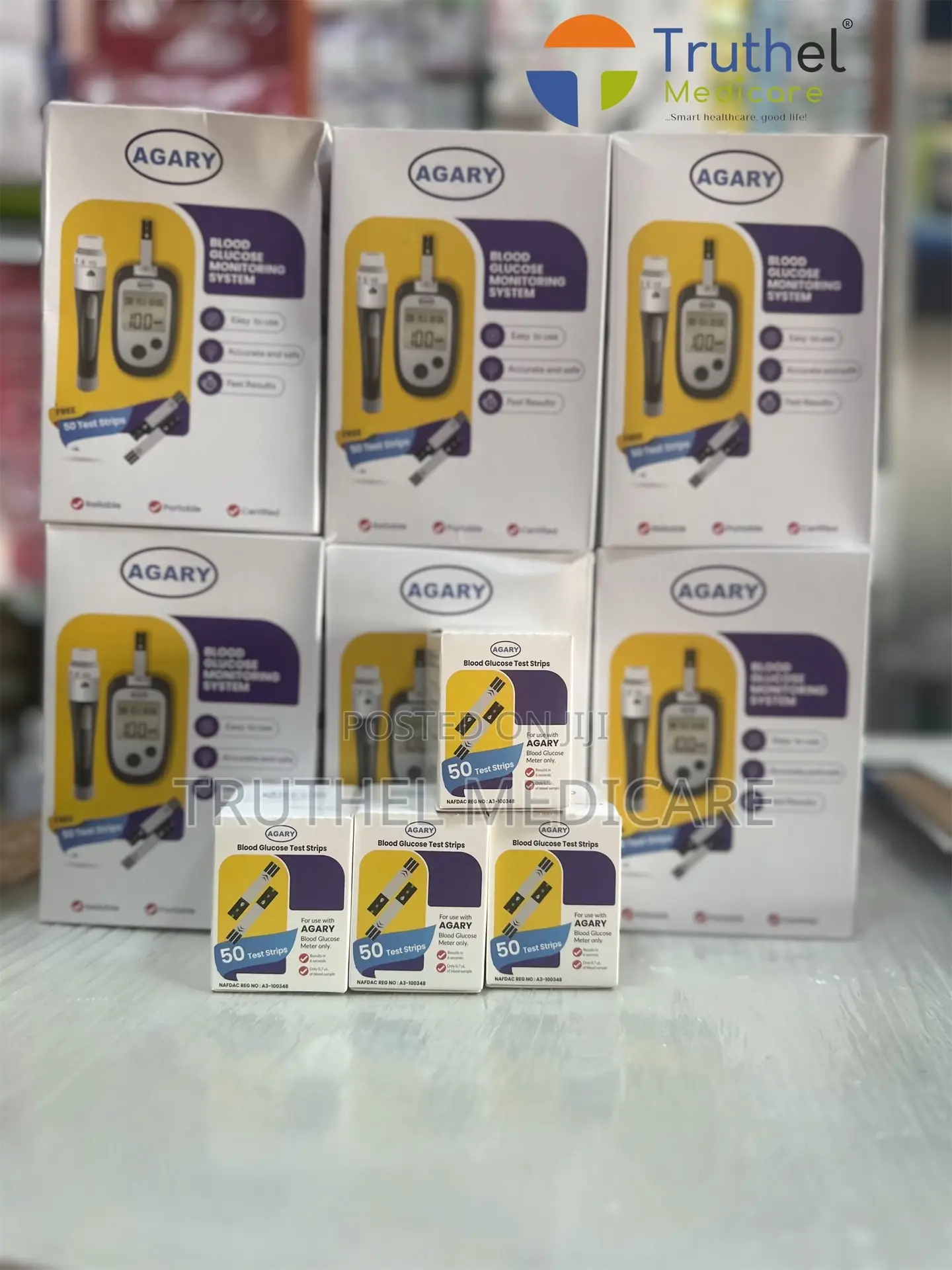 Agary Blood Glucose Monitor (100 Free Strips)