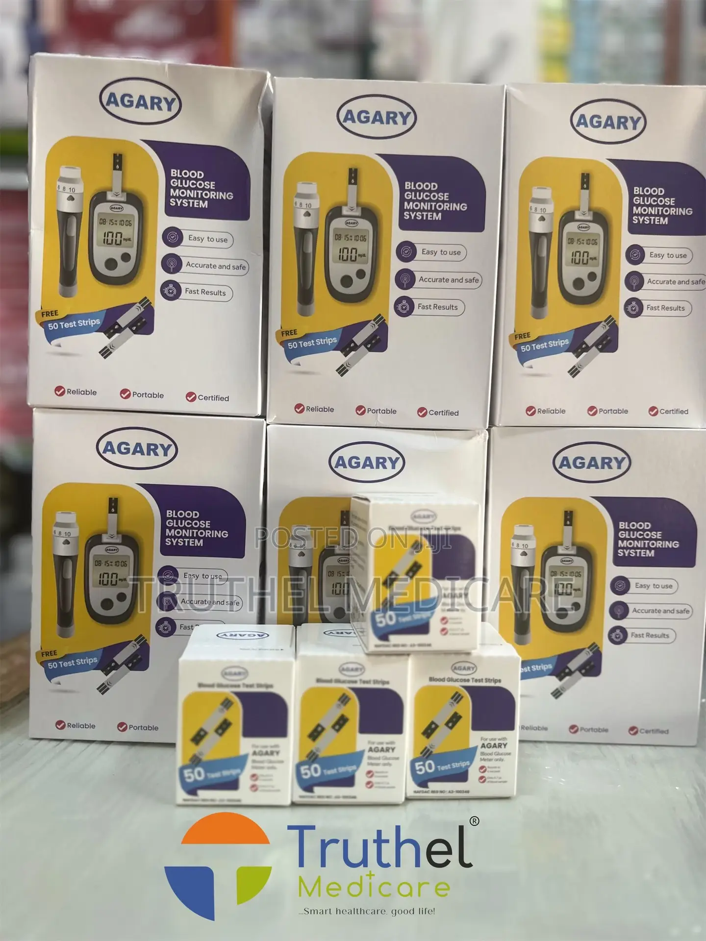 Agary Blood Glucose Monitor (100 Free Strips)