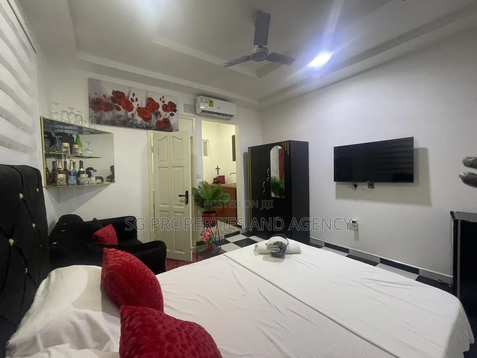 Furnished 1bdrm Apartment in Coca Cola, Spintex for rent