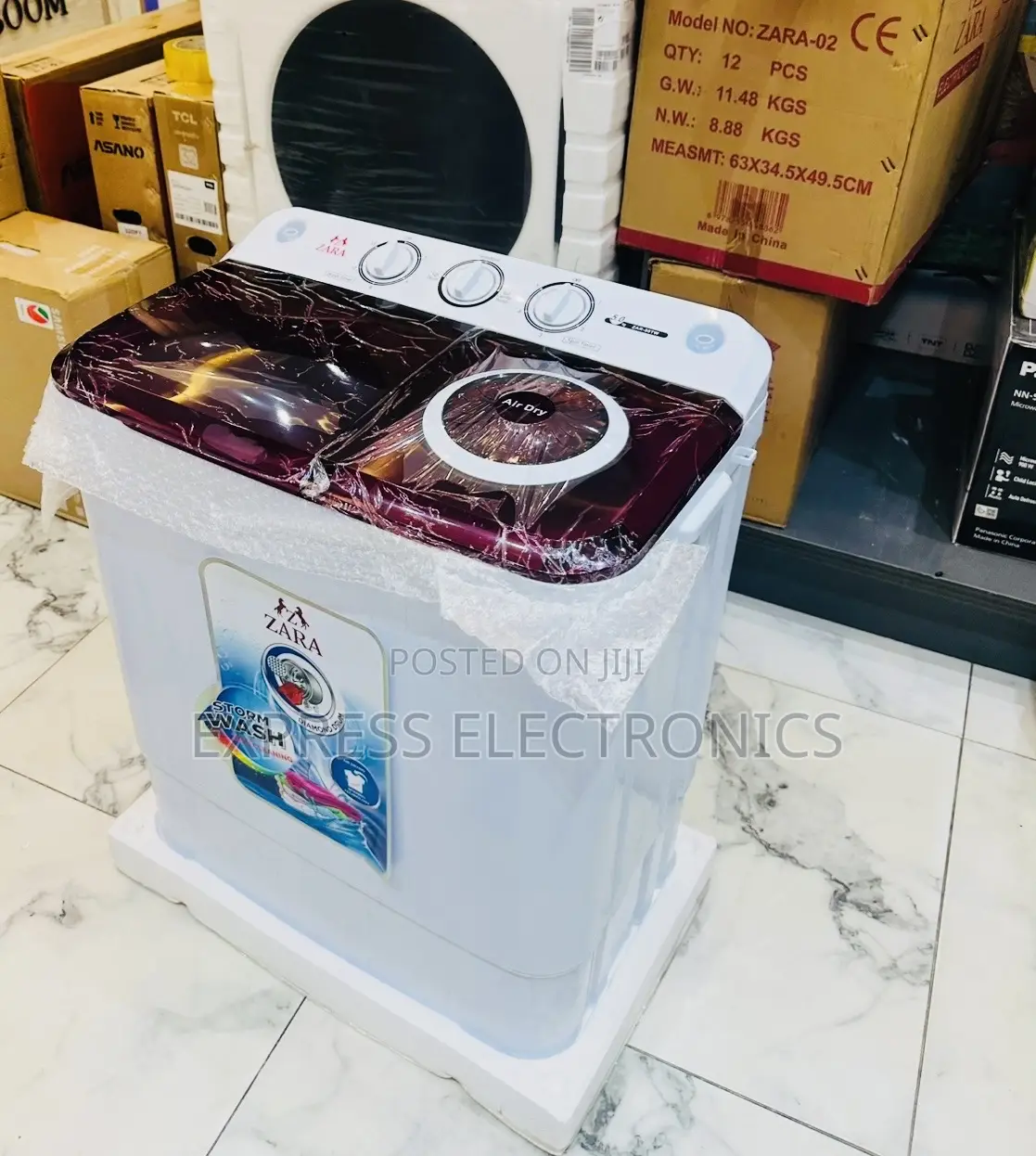 Zara Best at Shop 5kg Topload Washing Machine White and Red