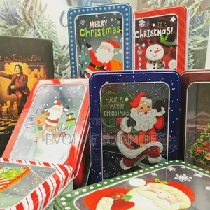 Christmas Cookie Tins (19cm X 13cm X 7cm)