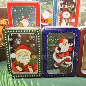 Christmas Cookie Tins (19cm X 13cm X 7cm)