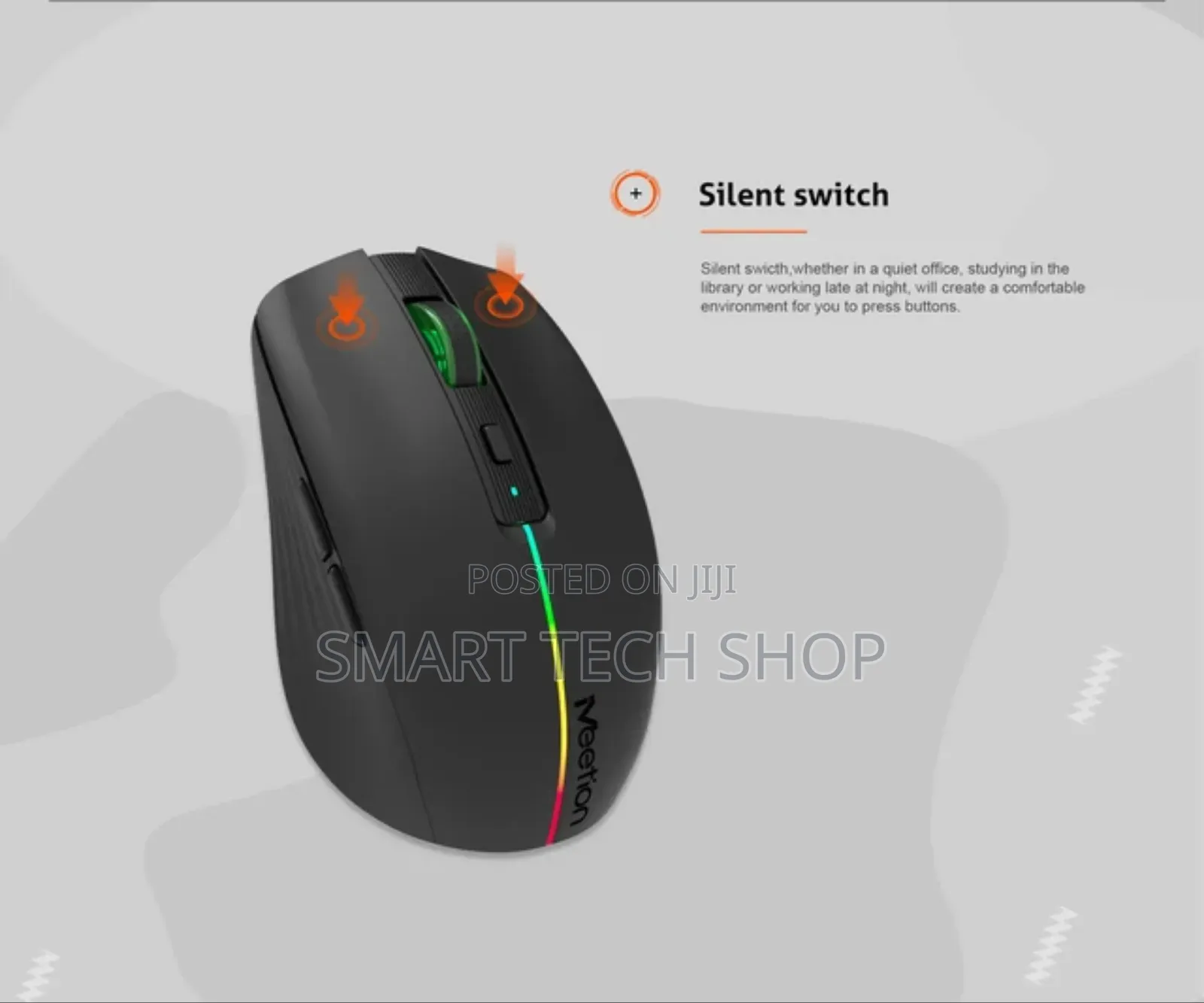 Meetion Dual Mode Wireless + Bluetooth Chargeable Mouse RGB