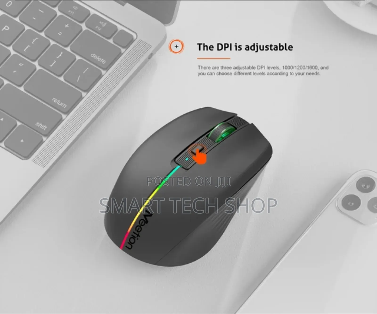 Meetion Dual Mode Wireless + Bluetooth Chargeable Mouse RGB