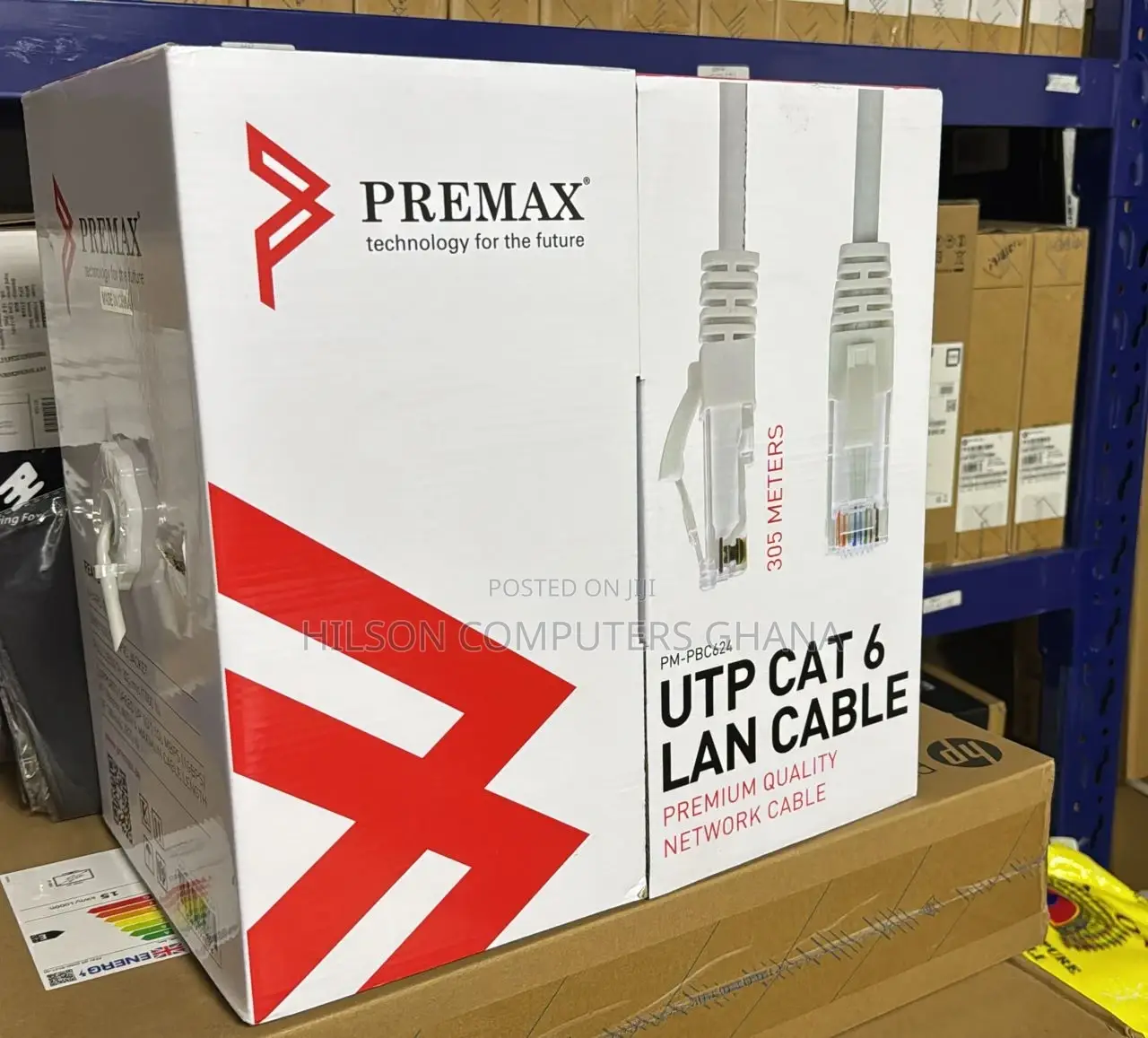 Premax PVC Jacket Cat6 Utp Cable, 305m, Pm-Fc623