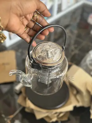 Stove Top Glass Kettle With Strainer