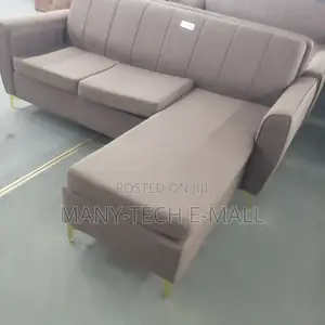 Luxurious Brown L Shape Sofa Chair.