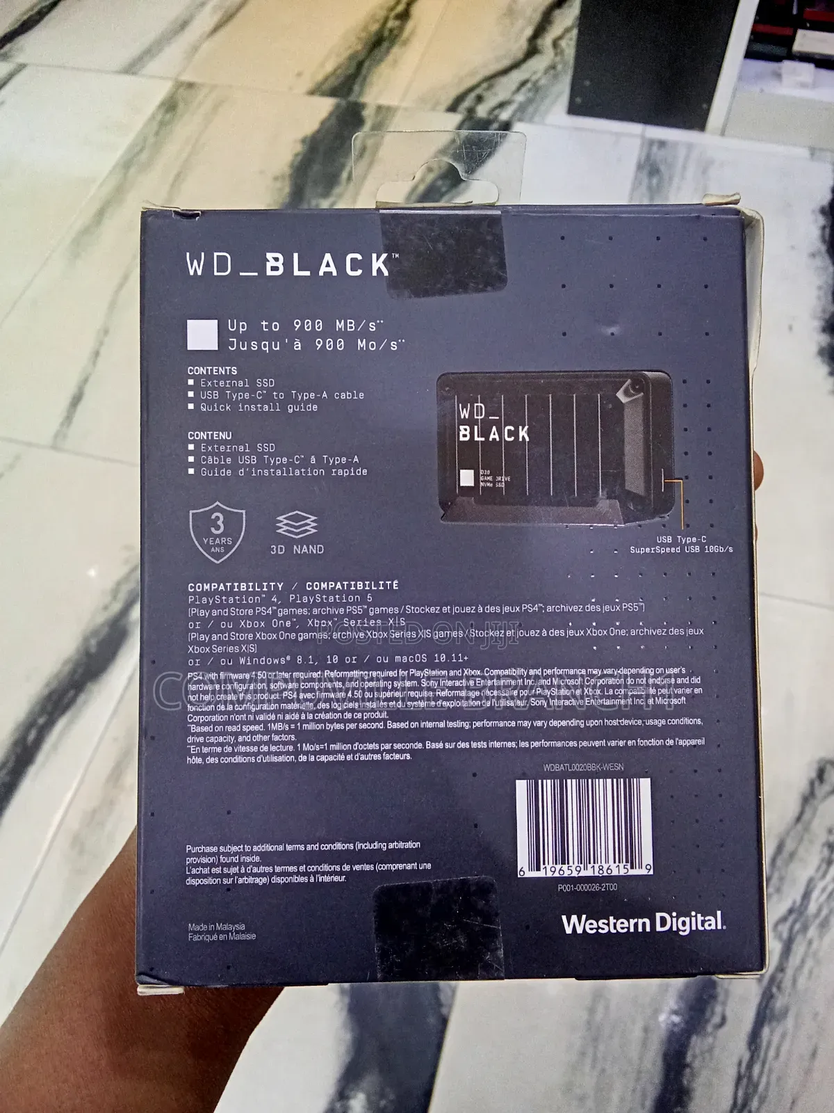 The WD Black D30 Game Drive SSD