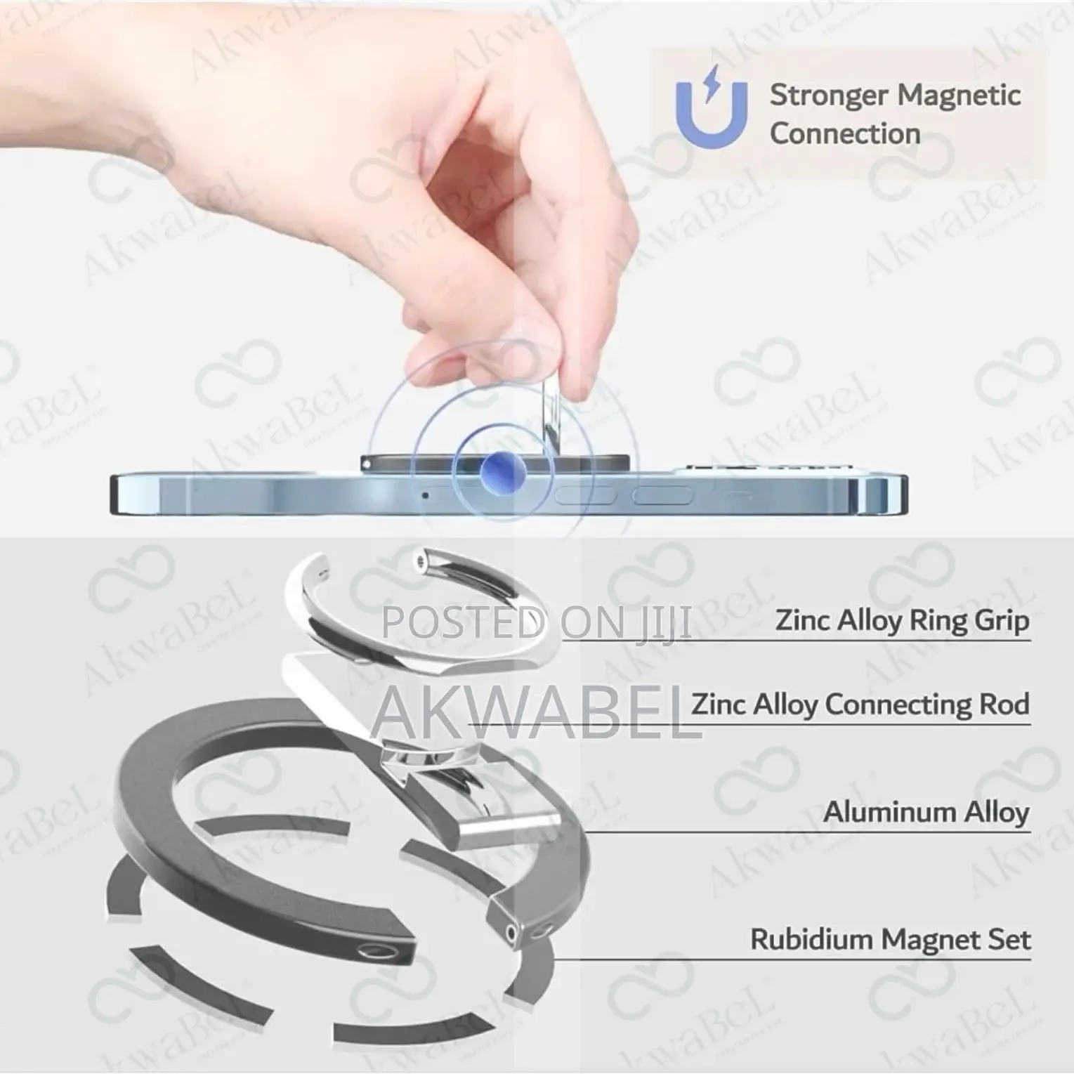 Detachable Magsafe Magnetic Phone Grip Holder