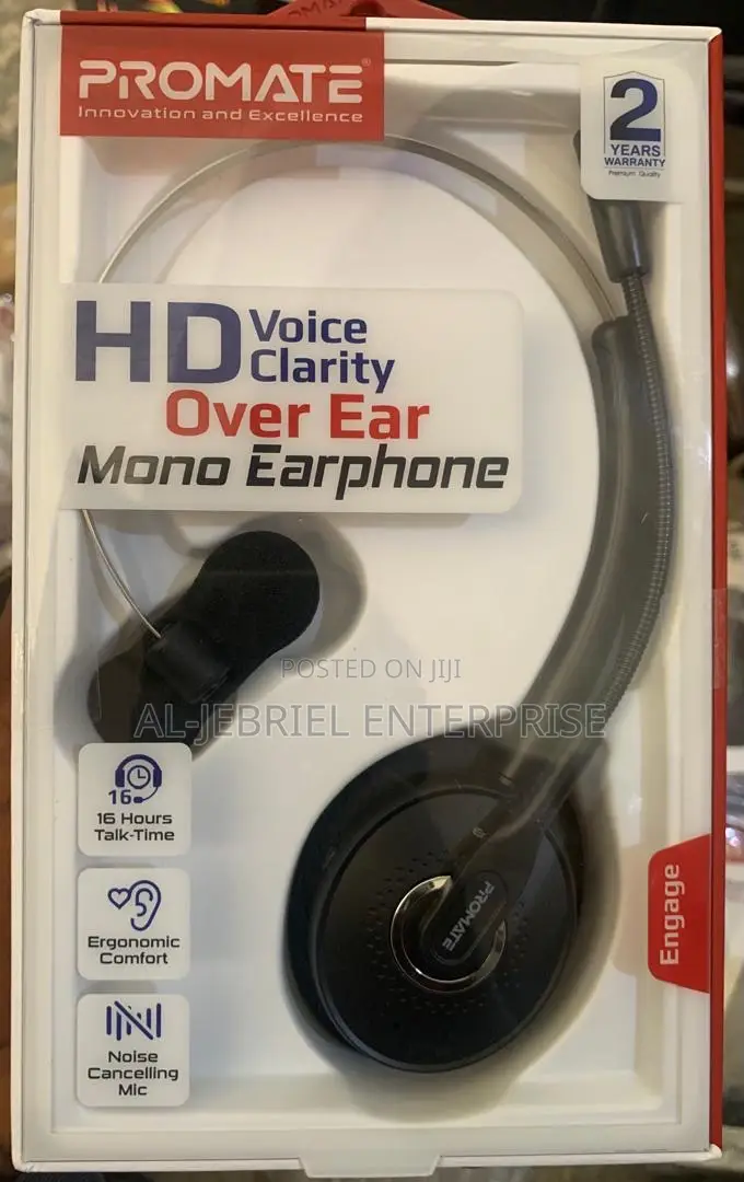 Promate Engage HD Voice Clarity Over Ear Mono Earphone
