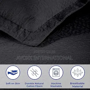 Superior Cotton Fleur De Lis Bedspread Set/ Queen Size