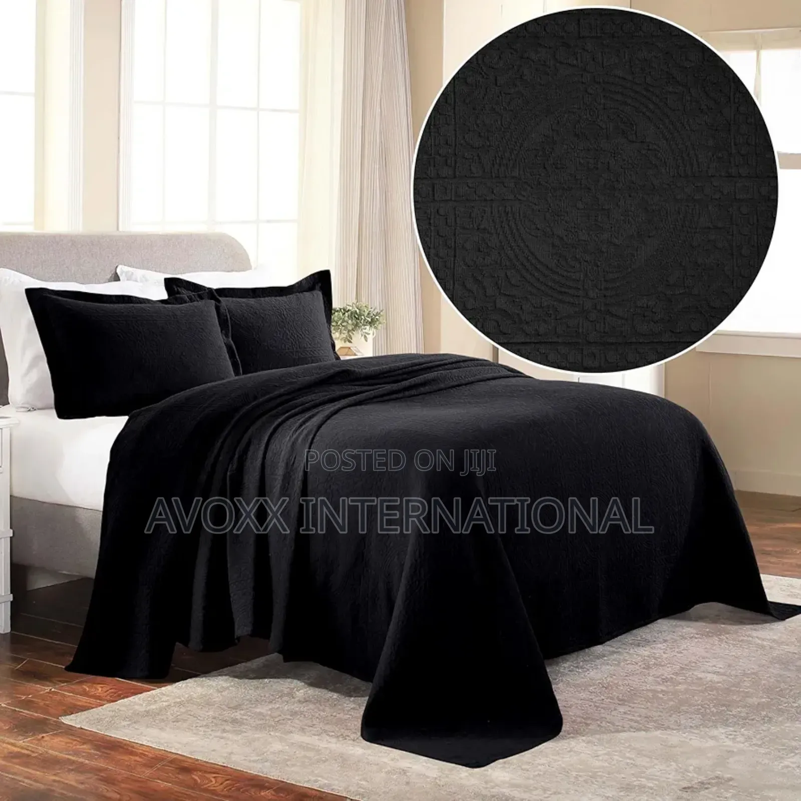 Superior Cotton Fleur De Lis Bedspread Set/ Queen Size