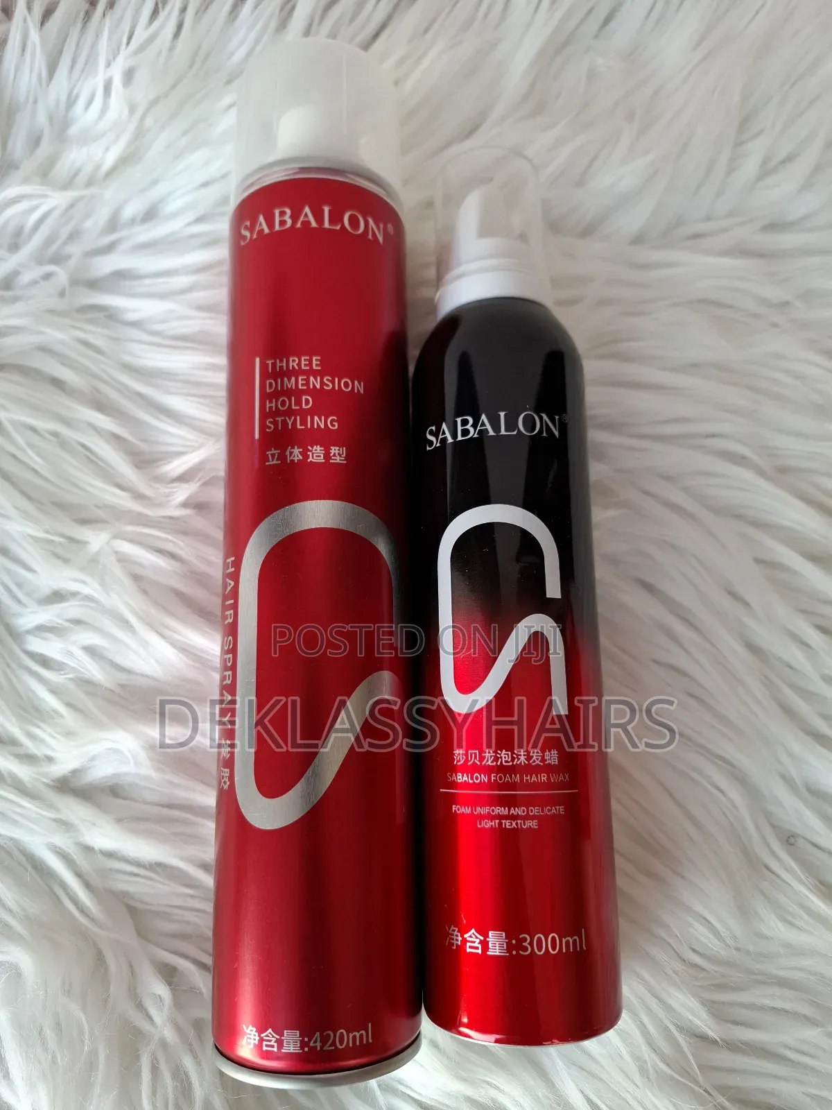 Hair Mousse and Holding Spray