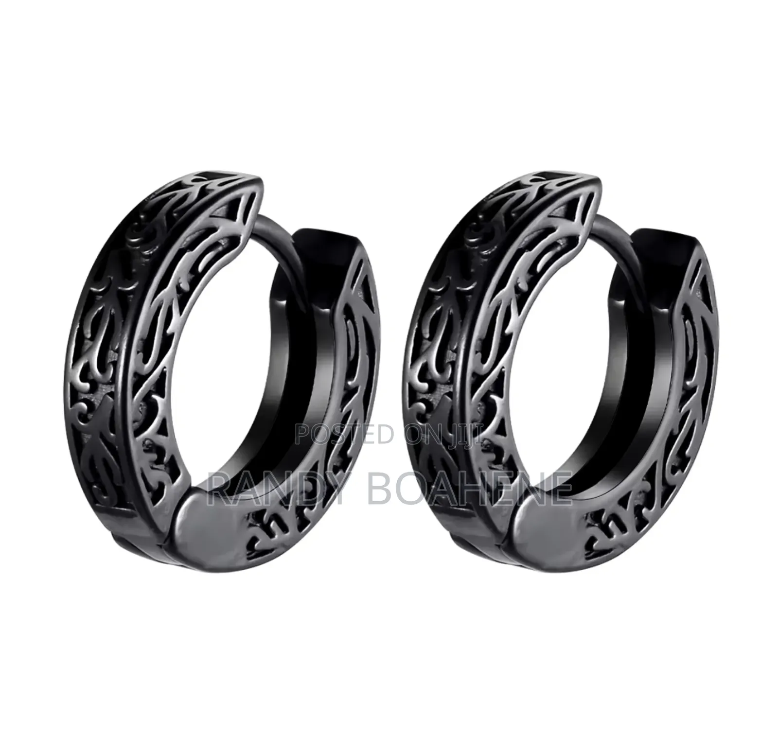 Monogrammed Men Hoop Earrings
