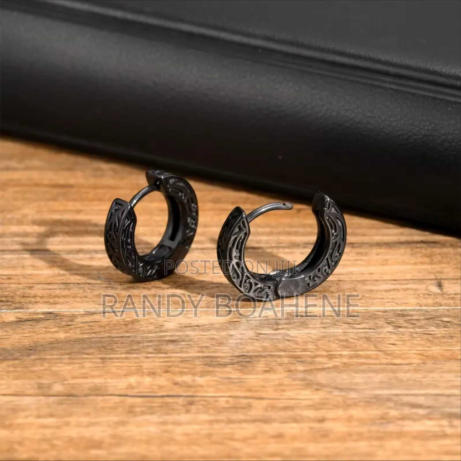 Monogrammed Men Hoop Earrings