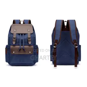 Retro Vintage Canvas Backpack Blue