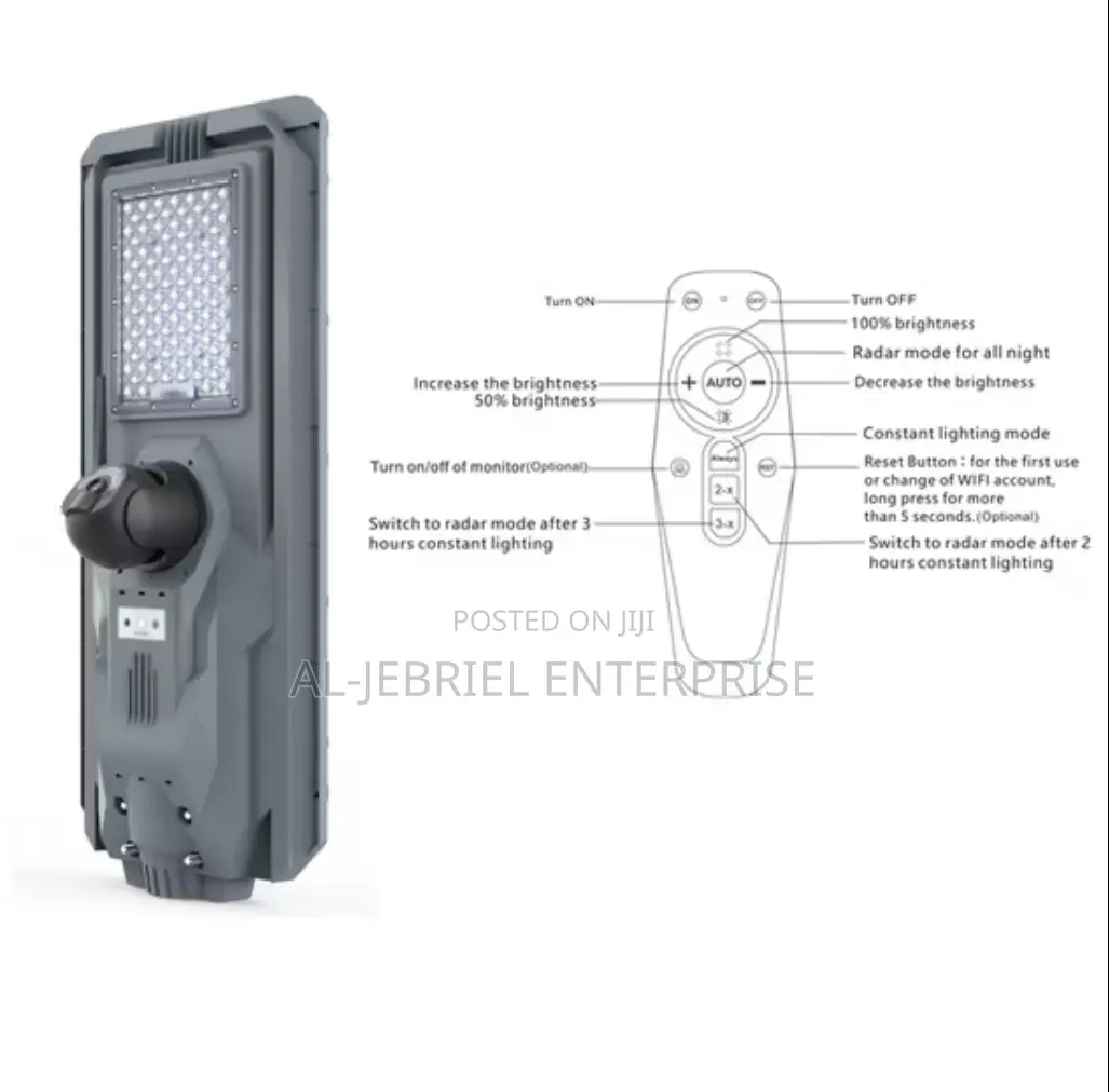All in One 1200W Solar Street Light With CCTV Surveillance