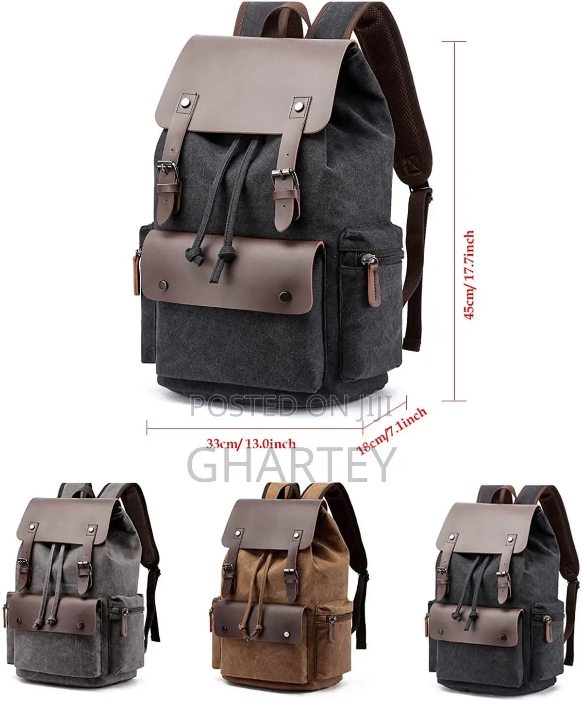 Men’S Canvas Travel Bags Large Capacity Backpacks