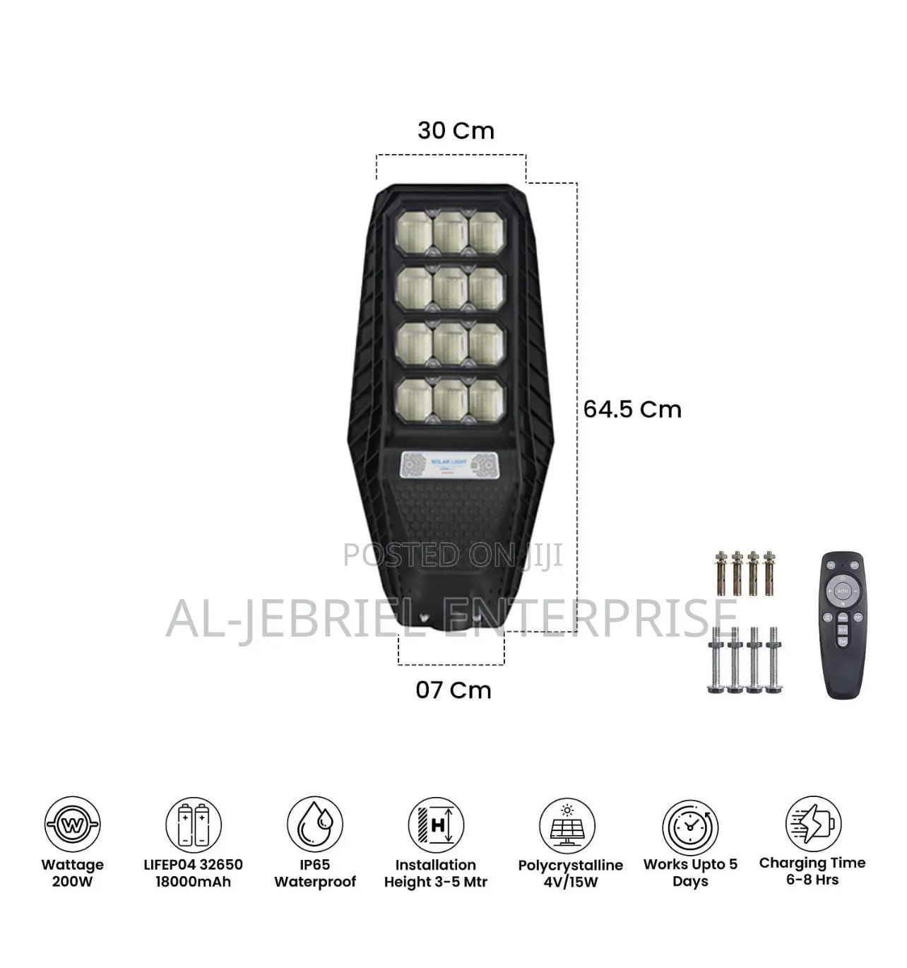 SKYLIFE 200watts Solar Street Light With Remote Control