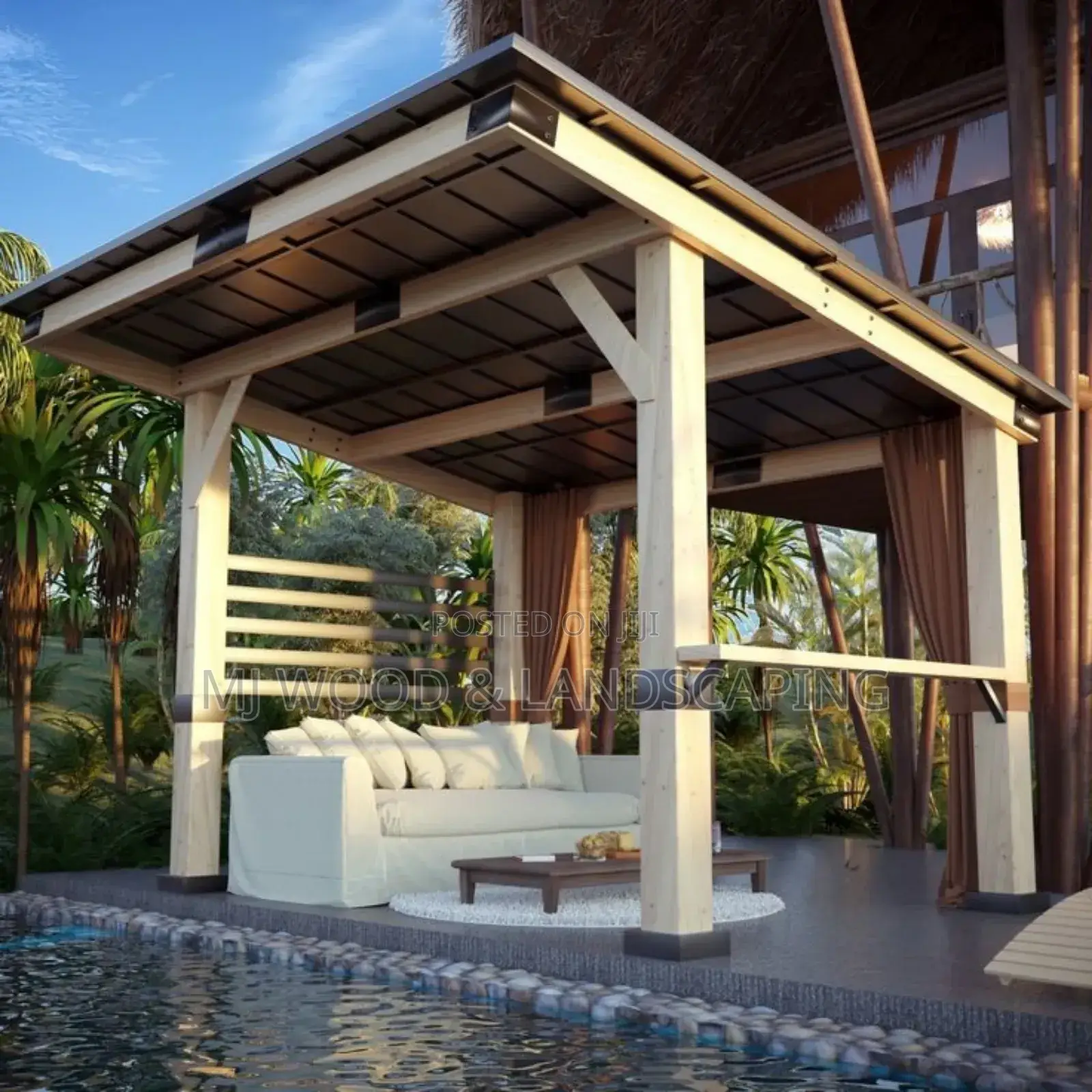 Wooden Structures(Pergola, Patio, Gazebo, Summer, Cabin Etc)