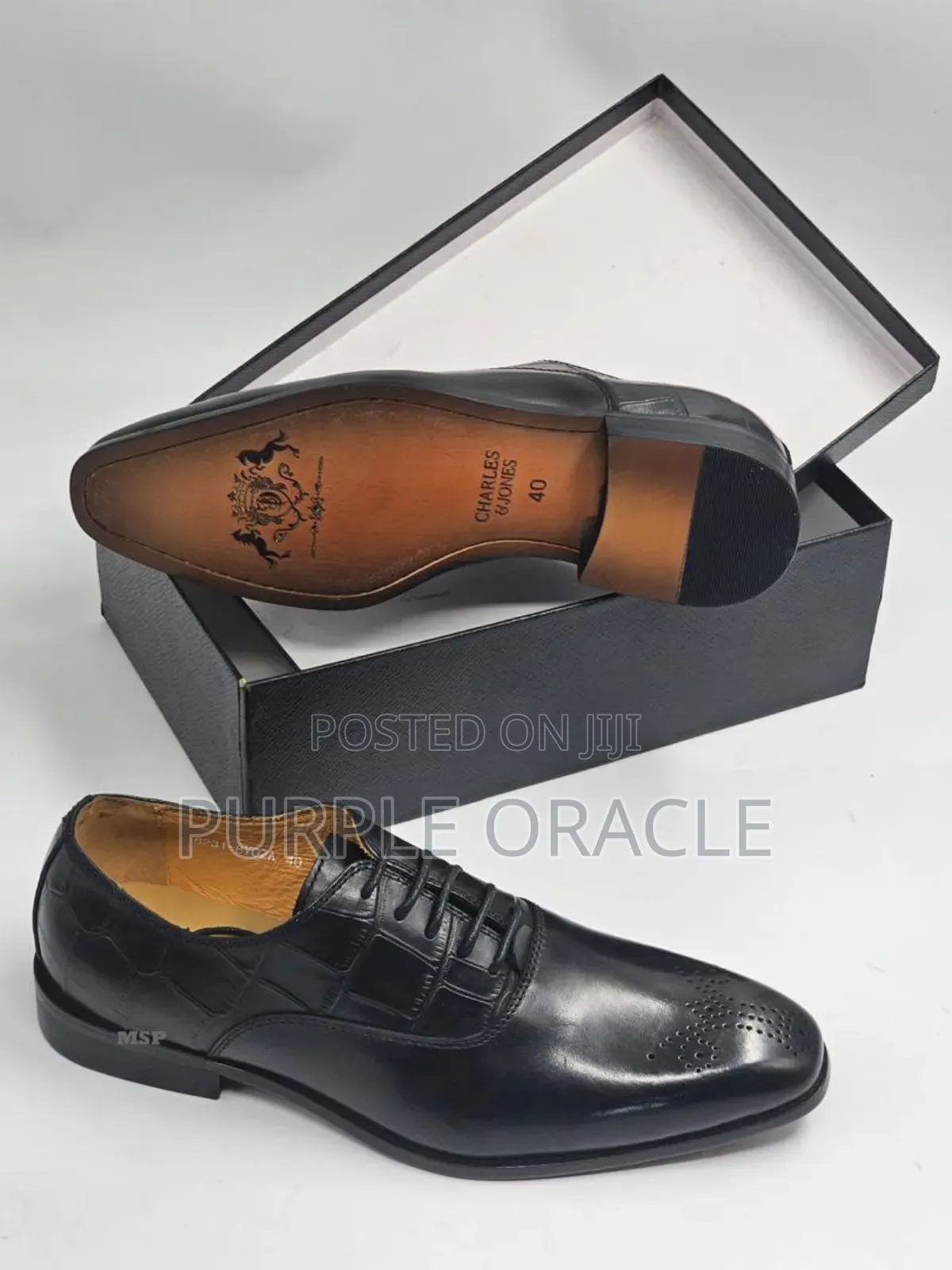 Charles and Jones Formal Black Shoes for Gentlemen